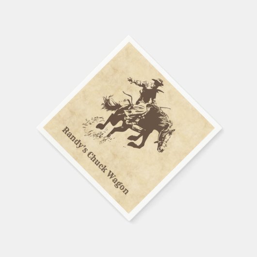 Westerne Rodeo Cowboy aangepaste naam Servet (Hoek)