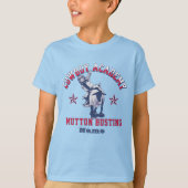 Westerne Rodeo Cowboy Academy Mutton Busting Custo T-shirt (Voorkant)