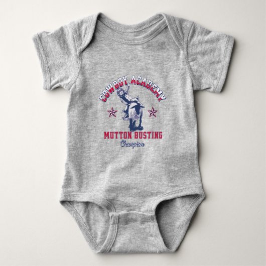 Westerne Rodeo Cowboy Academy Mutton Busting Kinde Romper (Voorkant)