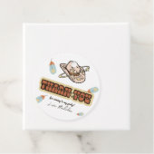 Westerne Rodeo Cowboy Birthday Circle Bedankt Labe Bedankjes Labels (In situ)