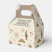 Westerne Rodeo Cowboy Birthday Party Bedankdoosjes (Achterkant)