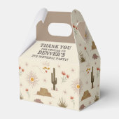 Westerne Rodeo Cowboy Birthday Party Bedankdoosjes (Voorkant Zijde)