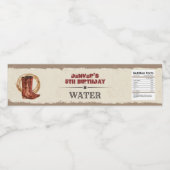 Westerne Rodeo Cowboy Birthday Party Waterfles Etiket (Enkel label)