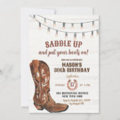 Westerne Rodeo Cowboy Boots Verjaardagsuitnodiging Kaart (Voorkant)