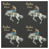 Westerne Rodeo Cowboy Bronc Rider Fabric Stof (Swatch)
