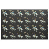 Westerne Rodeo Cowboy Bronc Rider Fabric Stof (Fat Quarter)