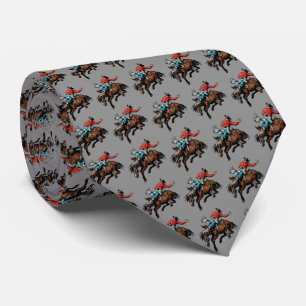 Westerne Rodeo Cowboy Bronc Rider Mannen Necktie Stropdas