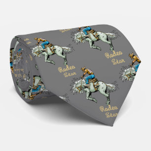 Westerne Rodeo Cowboy Bronc Rider Necktie Stropdas