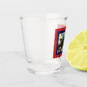 Westerne Rodeo Cowboy Bronc Rider Shot Glas (Links)