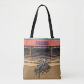 Westerne Rodeo Cowboy Bronc Riding Canvas tas (Voorkant)