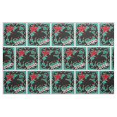 Westerne Rodeo Cowboy Bronc Riding Faux Leather Stof (Fat Quarter)