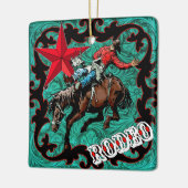 Westerne Rodeo Cowboy Bronc Riding Ornament (Links)