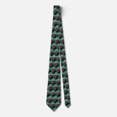 Westerne Rodeo Cowboy Bull Riding Necktie Stropdas (Voorkant)