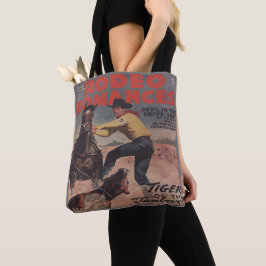 Westerne Rodeo Cowboy Calf Roping Rodeo Romance Tote Bag