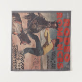 Westerne Rodeo Cowboy Calf Roping Rodeo Romance Wandkleed (Voorkant (horizontaal))