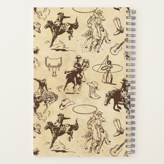 Westerne Rodeo Cowboy Chuck Wagon Recepten Notitieboek (Achterkant)