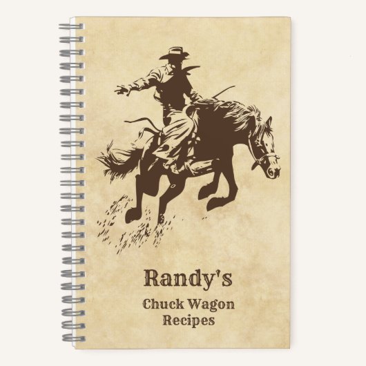 Westerne Rodeo Cowboy Chuck Wagon Recepten Notitieboek (Voorkant)