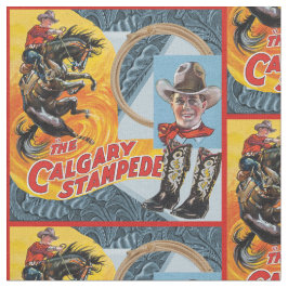 Westerne Rodeo Cowboy-collage afdrukken met een ro Stof