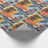 Westerne Rodeo Cowboy Collage Print Cadeaupapier (Hoek)