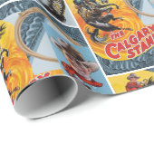 Westerne Rodeo Cowboy Collage Print Cadeaupapier (Rol Hoek)