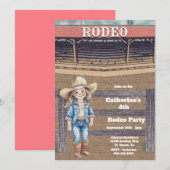 Westerne Rodeo Cowboy/Cowgirl Gepersonaliseerde Ve Kaart (Voorkant / Achterkant)