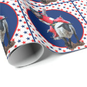 Westerne Rodeo Cowboy Cowgirl Mutton Busting Cadeaupapier (Rol Hoek)