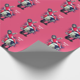 Westerne Rodeo Cowboy Cowgirl Mutton Busting Cadeaupapier