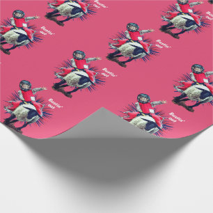 Westerne Rodeo Cowboy Cowgirl Mutton Busting Cadeaupapier