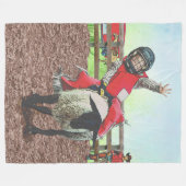 Westerne Rodeo Cowboy Cowgirl Mutton Busting Fleece Deken (Voorkant (Horizontaal))