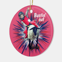 Westerne Rodeo Cowboy Cowgirl Mutton Busting