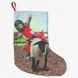 Westerne Rodeo Cowboy Cowgirl Mutton Busting Kleine Kerstsok