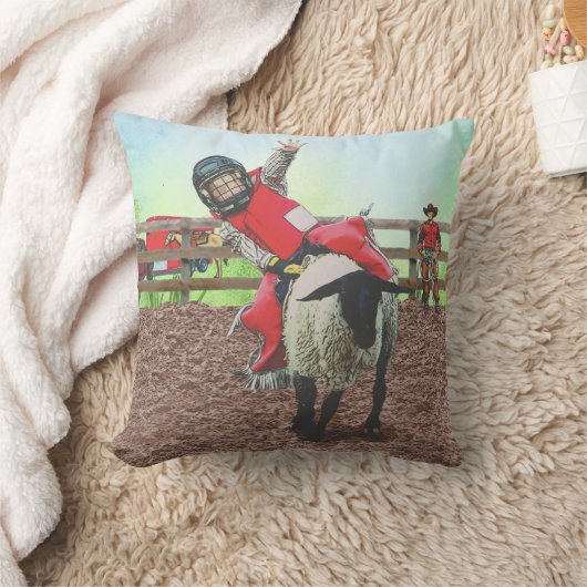 Westerne Rodeo Cowboy Cowgirl Mutton Busting Kussen (Deken)