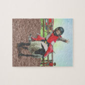 Westerne Rodeo Cowboy Cowgirl Mutton Busting Legpuzzel (Horizontaal)