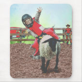 Westerne Rodeo Cowboy Cowgirl Mutton Busting Muismat (Voorkant)