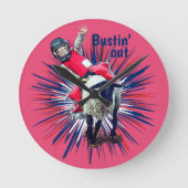 Westerne Rodeo Cowboy Cowgirl Mutton Busting Ronde Klok (Voorkant)