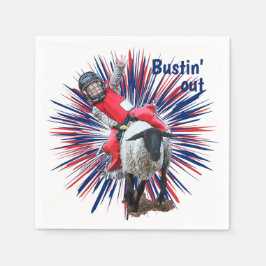 Westerne Rodeo Cowboy Cowgirl Mutton Busting Servet