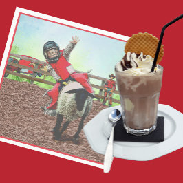 Westerne Rodeo Cowboy Cowgirl Mutton Busting Servet