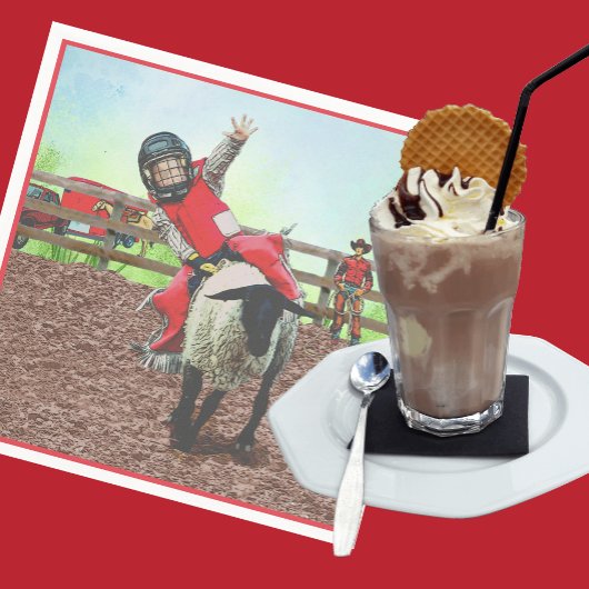 Westerne Rodeo Cowboy Cowgirl Mutton Busting Servet