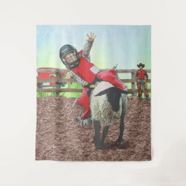 Westerne Rodeo Cowboy Cowgirl Mutton Busting Wandkleed