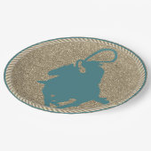 Westerne Rodeo Cowboy Cowgirl Roping Papieren Bordje (Gekanteld)