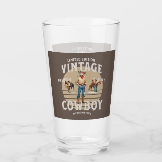 Westerne Rodeo  Cowboy Glas (Achterkant)