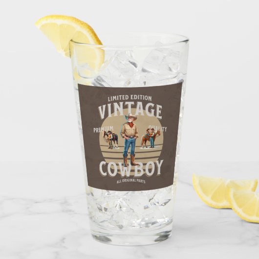 Westerne Rodeo  Cowboy Glas (Voorkant ijs)