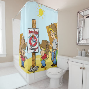 Westerne Rodeo Cowboy Kinder Mutton Bustin Douchegordijn