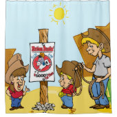 Westerne Rodeo Cowboy Kinder Mutton Bustin Douchegordijn (Voorkant)