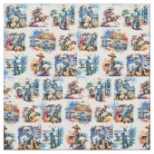 Westerne Rodeo Cowboy Kinder Mutton Busting Stof (Swatch)