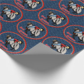 Westerne Rodeo Cowboy Mutton Buster op achteruit Cadeaupapier (Hoek)