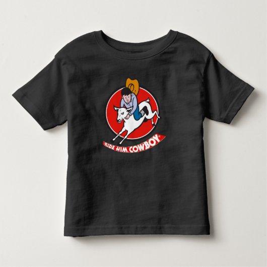 Westerne Rodeo Cowboy Mutton Bustin Ride "em Cowbo Kinder Shirts (Voorkant)