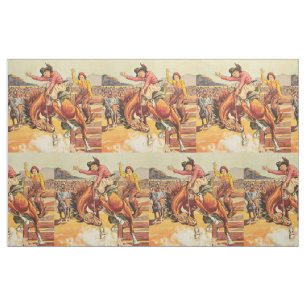 Westerne Rodeo Cowboy op Bucking Horse 9" Stof