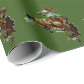 Westerne Rodeo  Cowboy op Bucking Horse Cadeaupapier (Rol Hoek)
