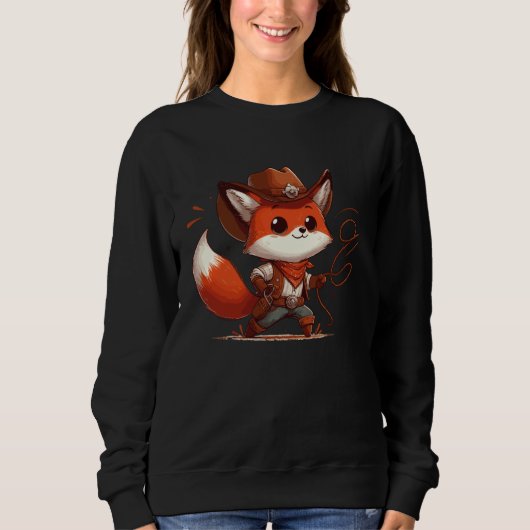 Westerne Rodeo Cowboy Pet Fox Trui (Voorkant)